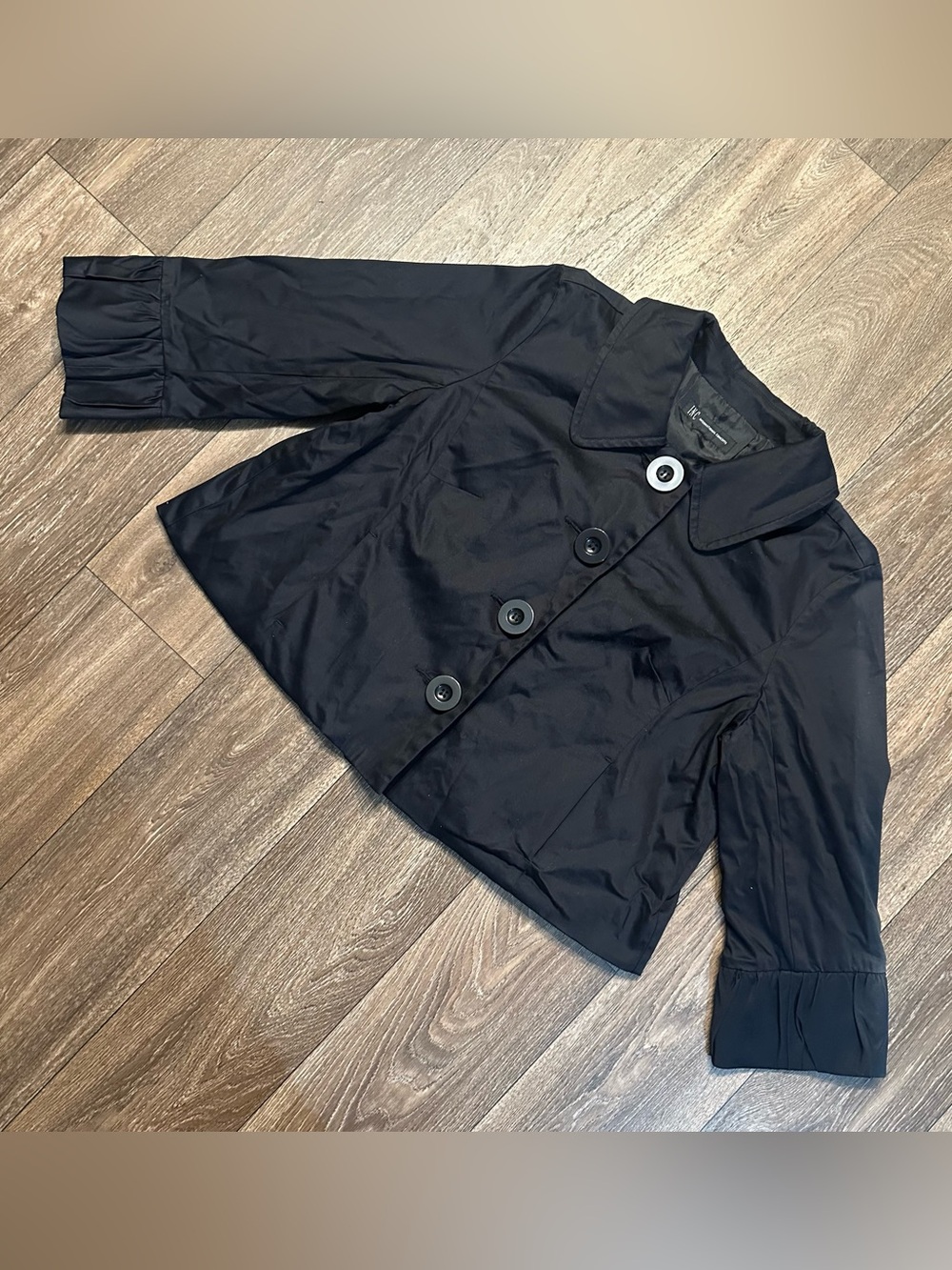 INC international concepts black blazer style 3/4 sleeve jacket Sz XL